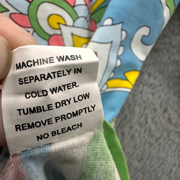 Barbara Gerwit Women's XL Colorful V-Neck Top Paisley Design Fun Bright Vacation - Picture 8 of 10